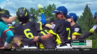 LLWS16 Game 13 Highlight  Brent Iredale Australia Game Tying 2Run HR [upl. by Eyde]