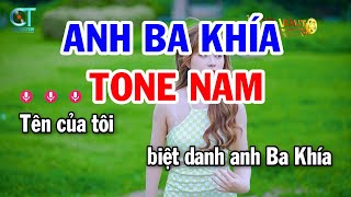 Karaoke Anh Ba Khía Tone Nam  Gm  Nhạc Sống Cha Cha  Karaoke Tuấn Cò [upl. by Phiona415]