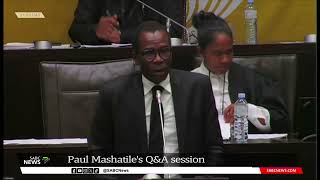 Parliament  Paul Mashatiles QampA session [upl. by Seuqramed]