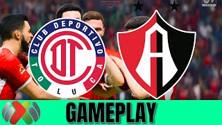 Toluca vs Atlas  Liga MX Jornada 10 Apertura 2024  FC 25 Gameplay  Daily Football Games [upl. by Broderic]