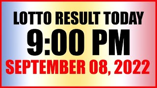 Lotto Result Today 9pm Draw September 8 2022 Swertres Ez2 Pcso [upl. by Heiney]