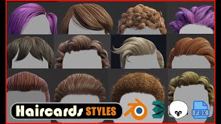 Stylized Short Hairstyles Hair Cards [upl. by Maurili]