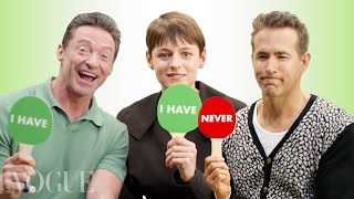 Ryan Reynolds Hugh Jackman amp Emma Corrin Play ‘Never Have I Ever’ [upl. by Drofdeb]