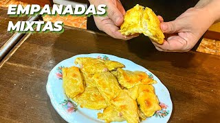 Cómo hacer EMPANADAS MIXTAS de jamón y queso  Masa Hojaldre [upl. by Granlund]