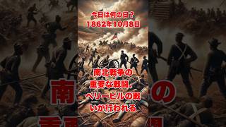 今日は何の日？ 1862年10月8日、南北戦争の重要な戦闘、ペリービルの戦いが行われる 歴史 history 南北戦争 [upl. by Biddy257]