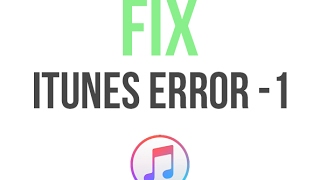 Fix Error 1 Itunes 100 working [upl. by Omar]