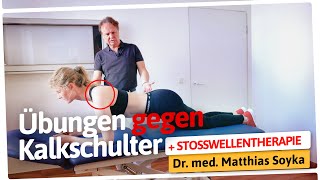 StoßwellenTherapie bei Kalkschulter wirkt besser mit diesen Eigenübungen [upl. by Hgielhsa]