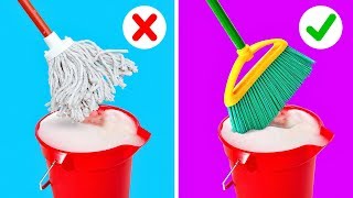 25 CLEANING HACKS TO SPEED UP YOUR ROUTINE [upl. by Hsinam]