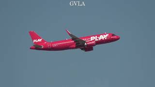 Play Airlines Airbus A320 take off Athens Airport [upl. by Kurtzman820]