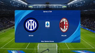 Inter vs AC Milan 22092024 Serie A PES 2021 [upl. by Yrojram]