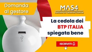 La cedola dei BTP Italia spiegata bene [upl. by Helge]