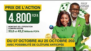 LNB  SAISISSEZ LOPPORTUNITÉ DE DEVENIR ACTIONNAIRE POUR 4800 F CFA [upl. by Emeric]