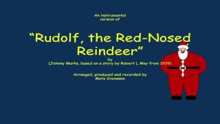 Rudolf the Rednosed Reindeer  instrumental  lyrics [upl. by Nnylarej]