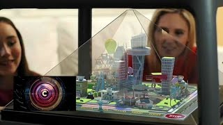 Holographic pyramid creates a world on your table  BBC Click [upl. by Aniram]