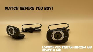 Logitech C615 HD Webcam Unboxing and Review in 2021  Great for Zoom but not good for Streaming [upl. by Frissell]