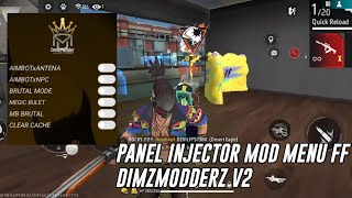 PANEL INJECTOR V2  AIMBOT BRUTAL AUTO HEADSHOT MAGIC BULET HOLOGRAM AIMLOCK PANEL MOD MENU FF [upl. by Quitt278]