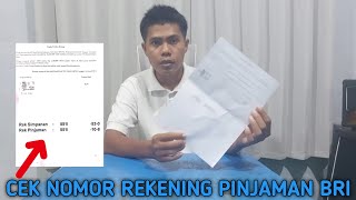 CARA CEK NOMOR REKENING PINJAMAN BRI [upl. by Ghiselin911]