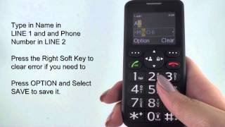 Jethro Senior Cell Phone SC118B TutorialPhonebook and Add Contact [upl. by Reeves513]