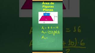 Área de Figuras Planas  Retângulo e Trapézio ProfLuisCarlos geometriaplana matemática [upl. by Araccat]