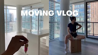 MOVING VLOG my dream apartment movein day getting the keys amp first night part 1 [upl. by Atal]