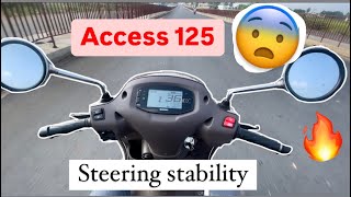 Access 125 handling🧐 stability with one hand 😨🔥stability test [upl. by Izogn]