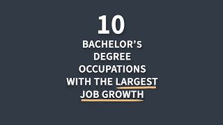 Bachelors degree occupations with the largest job growth [upl. by Harley]