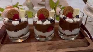 Chocolate Biscoff Dessert party Food IdeasChocolate parfait  Trending FoodEid Special Easy [upl. by Alyac]