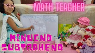 Teacher Teacher in Hindi  PART1  Math Teacher  minuend and subtrahend difference  LearnWithPari [upl. by Nawaj]