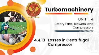 4413 Losses in Centrifugal Compressor  ME603A [upl. by Atineg]