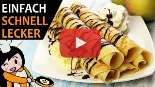 Pfannkuchen  Rezept Videos [upl. by Namialus237]