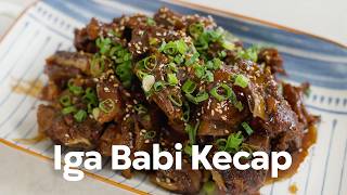 MANIS GURIH ALA RESTORAN  RESEP IGA BABI KECAP [upl. by Ilka]