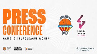 🔴 Press Conference G10 EuroLeague Women 2324 vs LDLC Asvel Feminin  Valencia Basket [upl. by Abate]