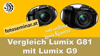 Vergleich Lumix G81 mit Lumix G9  mizerovskycom [upl. by Lowndes118]