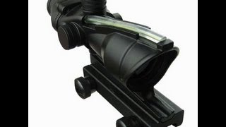 Fake ACOG Fiber Optic Green quotredquot dot sight Review [upl. by Akeyla979]