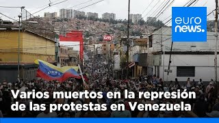 Varios muertos en la represión de las protestas por los resultados de las elecciones en Venezuela [upl. by Noisla39]