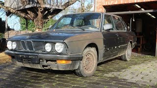 BMW E28 first start after 5 years of sitting  E28 restoration [upl. by Schiffman]