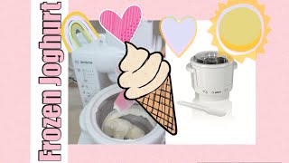 Bosch MUM Frozen Joghurt🍦mit der Küchenmaschine  Himbeere Frozen Joghurt in 10 Minuten boschmum [upl. by Fallon]