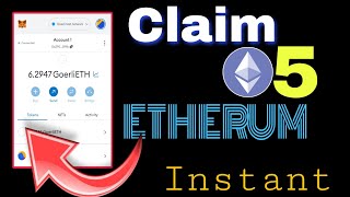 How to Claim 5 etherum in metamask  goerli testnet faucet  layerzero testnet bridge  claim faucet [upl. by Nilrem]