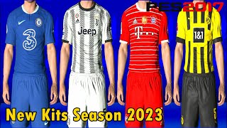 PES 2017 UPDATE KITS SEASON 20222023 FOR ALL PATCH  TUTORIAL PES [upl. by Airehtfele]