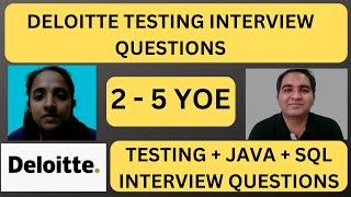 Deloitte Testing Interview Experience  Real Time Interview Questions and Answers [upl. by Lelia750]