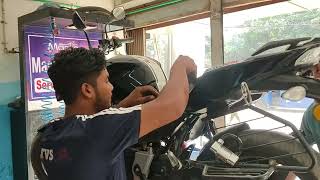 TVS Apache RTR 160 4v Service ✅ Bike Servicing Dhaka ✅ BIKE VLOG MEHERPUR [upl. by Bonn217]