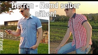 HERREN HEMD  NÄHEN FÜR MÄNNER  DIY  Nähen für Anfänger  Tutorial [upl. by Shirberg937]