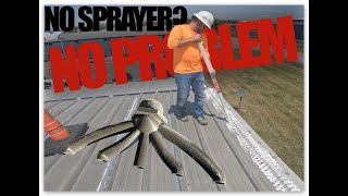 How to Coat a Metal Roof without a sprayer [upl. by Yenhoj]