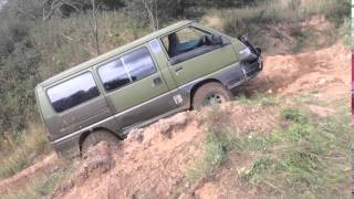 Mitsubishi L300 4WD 4X4 Driving in gravel pit [upl. by Kristianson]