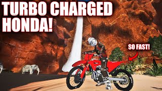 RIDING THE FIRST EVER TURBO CHARGED DIRTBIKE MX BIKES [upl. by Boff218]