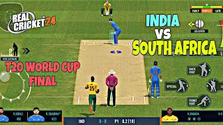 SUPER OVER MATCH  INDIA VS SOUTH AFRICA T20 WORLD CUP 2024  REAL CRICKET 24 [upl. by Adamski]