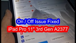 Apple iPad Pro 3rd Gen 11quot 2021 A2377 LCD Water Damage amp OnOff Apple Logo Stuck Fixed Full Video [upl. by Afihtan63]