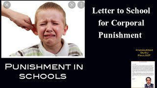 Corporal Punishment I Letter to School I Letter to Principal [upl. by Hinson327]