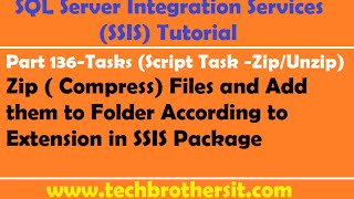 SSIS Tutorial Part 136Zip Different Types of Files according to Extension in SSIS Package [upl. by Nahshun168]