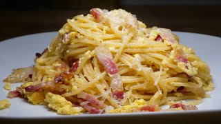 Spaghetti Carbonara  original amp sehr einfach  fertig in 15 Minuten [upl. by Anawad]